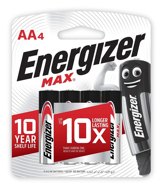 Energizer Max AA Batteries, 4 Ct - My Vitamin Store