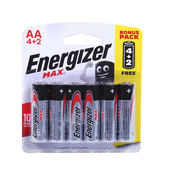 Energizer Max AA Batteries (4+2), 6 Ct - My Vitamin Store