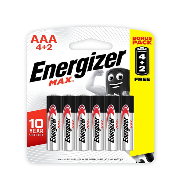 Energizer Max AAA Batteries (4+2), 6 Ct - My Vitamin Store