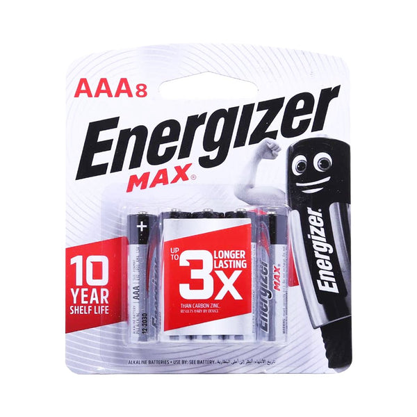 Energizer Max AAA Batteries, 8 Ct - My Vitamin Store