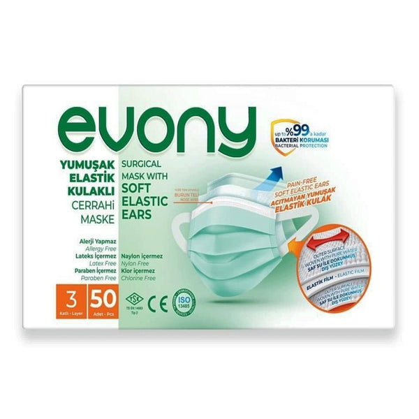 Evony Surgical Hygienic Imported Mask, 50 Ct - My Vitamin Store