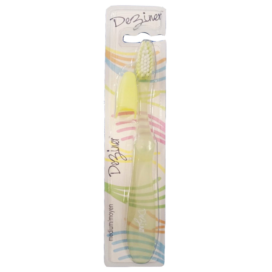 Ezigrip Deziner Medium Toothbrush (Green), 1 Ct - My Vitamin Store