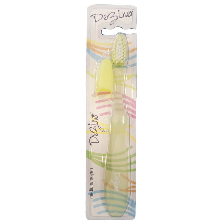 Ezigrip Deziner Medium Toothbrush (Green), 1 Ct - My Vitamin Store