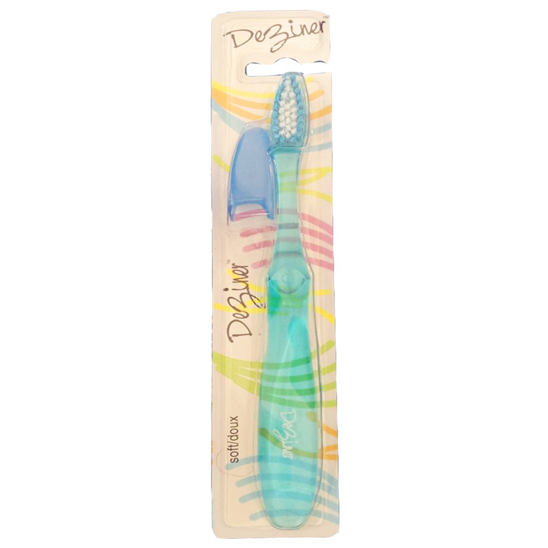 Ezigrip Deziner Soft Toothbrush (Blue), 1 Ct - My Vitamin Store