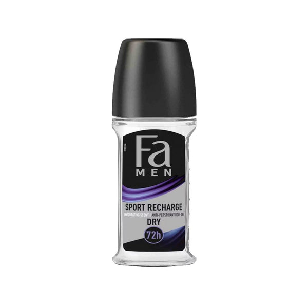 Fa Men Sport Recharge Anti-Perspirant Roll On Dry 72H, 50ml - My Vitamin Store