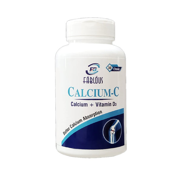Fablous Chewable Calcium C + Vitamin D3, 30 Ct - My Vitamin Store