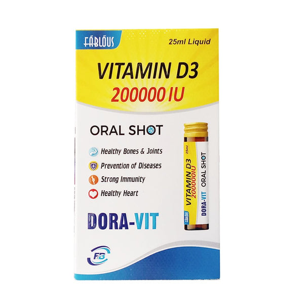 Fablous Vitamin D3 Oral Shot (200000 IU), 25ml - My Vitamin Store