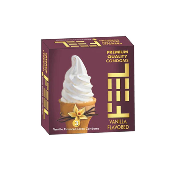 Feel Vanilla Flavored Latex Condoms, 3 Ct - My Vitamin Store