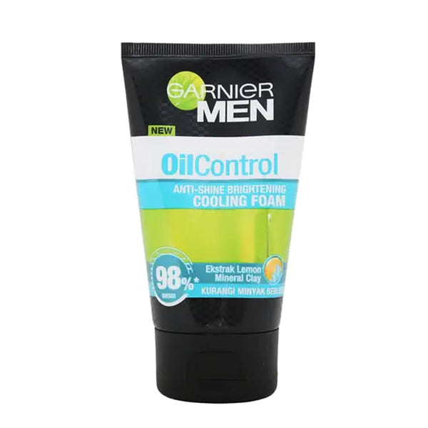 Garnier Men Oil Control Anti-Shine Brightening Cooling Foam, 100ml - My Vitamin Store