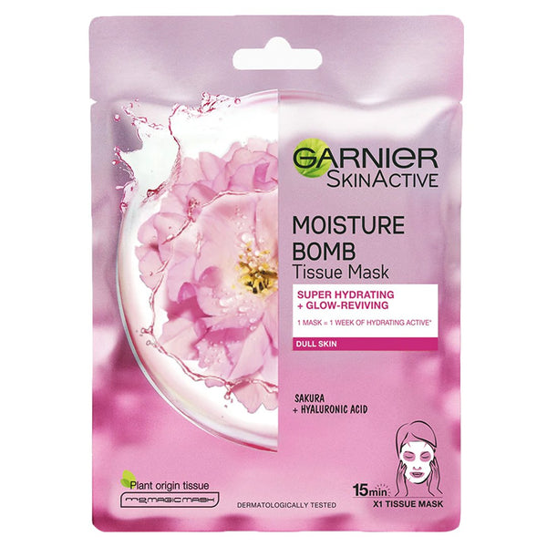 Garnier Moisture Bomb Sakura Hydrating Tissue Mask - My Vitamin Store