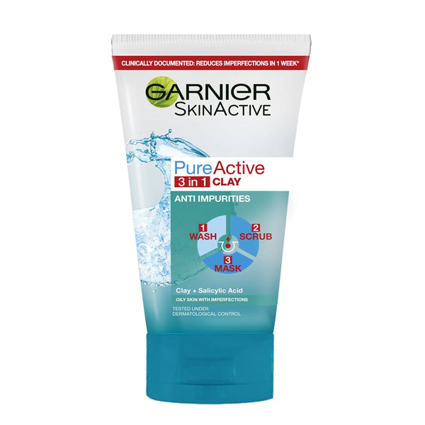 Garnier Pure Active 3 in 1 Clay, 100ml - My Vitamin Store