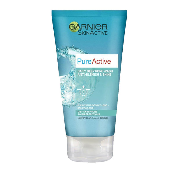 Garnier Pure Active Anti Blemish & Shine Daily Deep Pore Wash, 150ml - My Vitamin Store