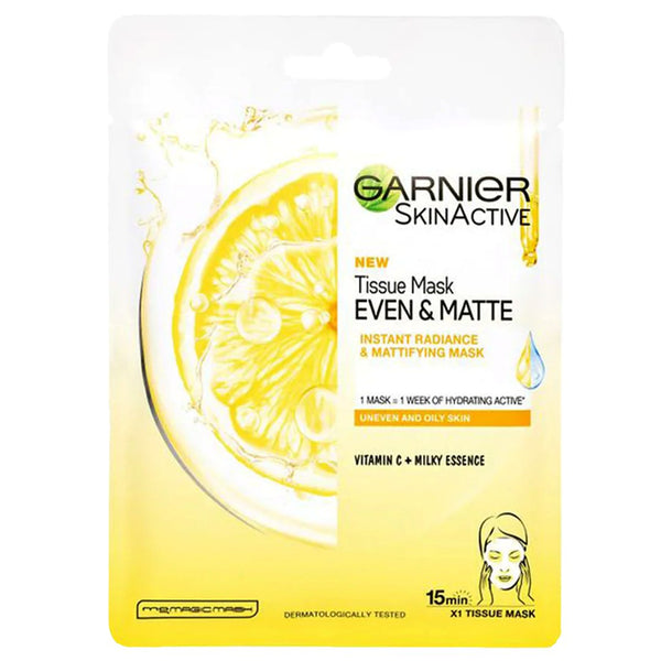 Garnier SkinActive Even & Matte Instant Radiance Tissue Mask - My Vitamin Store
