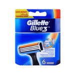 Gillette Blue 3 Razor Blades, 6 Ct - My Vitamin Store