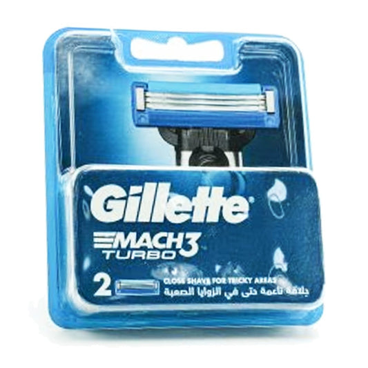 Gillette Mach3 Turbo Razor Blade Refills, 2 Ct - My Vitamin Store
