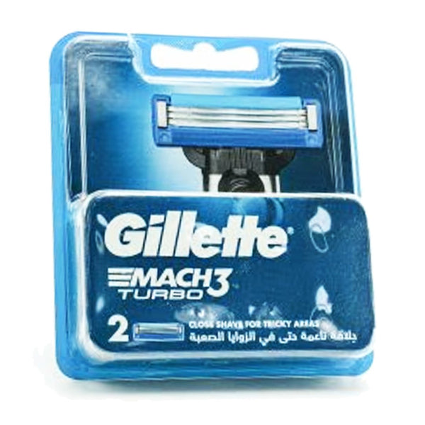 Gillette Mach3 Turbo Razor Blade Refills, 2 Ct - My Vitamin Store