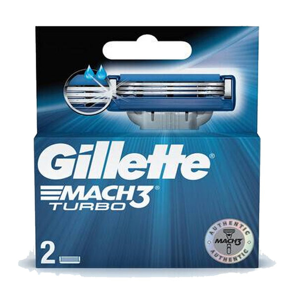 Gillette Mach3 Turbo Razor Blade Refills, 2 Ct - My Vitamin Store