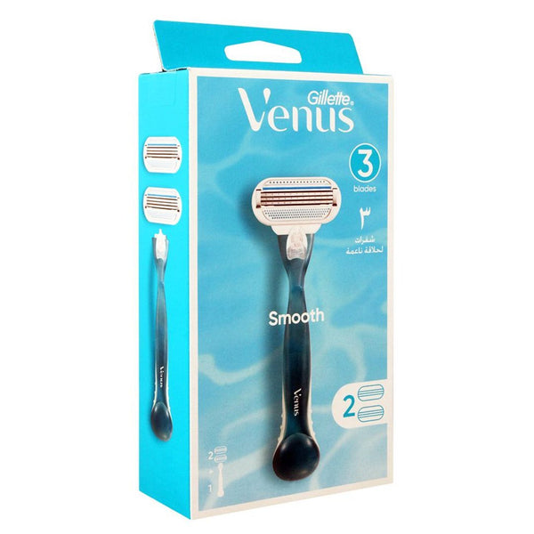 Gillette Venus Smooth 3 Blades Women Razor with 1 Extra Blade Refill - My Vitamin Store