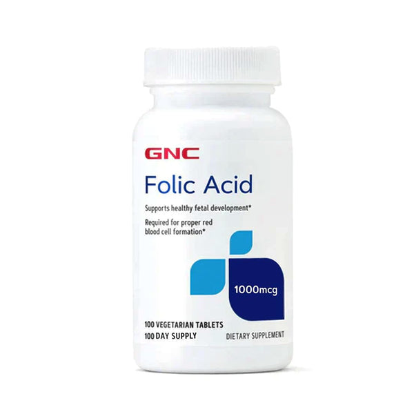 GNC Folic Acid 1000mcg, 100 Ct - My Vitamin Store