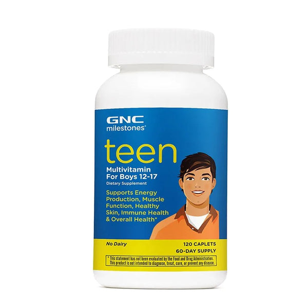 GNC Milestones Teen Multivitamin for Boys 12-17, 120 Ct - My Vitamin Store