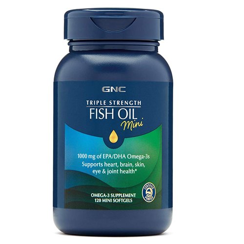 GNC Triple Strength Fish Oil Mini, 120 Ct - My Vitamin Store