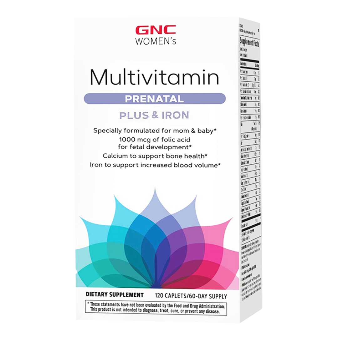 Buy GNC Women's Multivitamin Prenatal Plus Iron, 120 Ct Online in