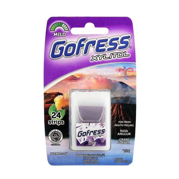 Gofress Xylitol Grape (Sugar Free) Strips, 24 Ct - My Vitamin Store