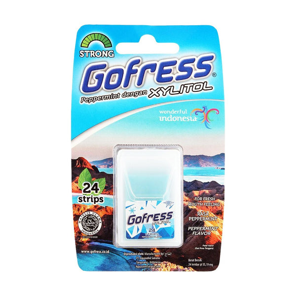 Gofress Xylitol Peppermint (Sugar Free) Strips, 24 Ct - My Vitamin Store