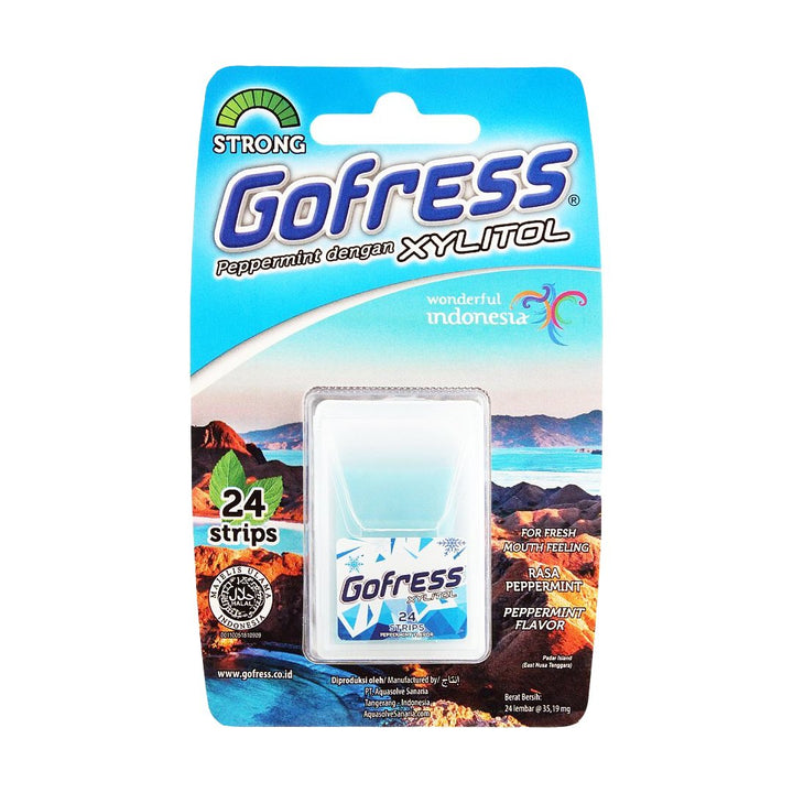 Gofress Xylitol Peppermint (Sugar Free) Strips, 24 Ct - My Vitamin Store