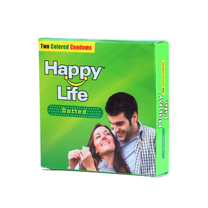 Happy Life Colored Dotted Condoms, 2 Ct - My Vitamin Store