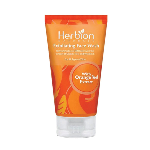 Herbion Exfoliating Face Wash With Orange Peel Extract, 100ml - My Vitamin Store