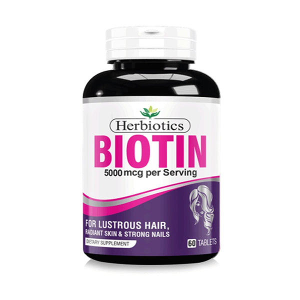 Herbiotics Biotin 5000 mcg, 60 Ct - My Vitamin Store