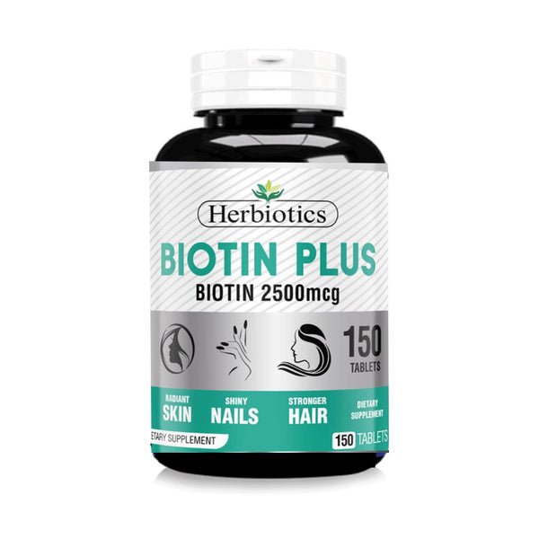 Herbiotics Biotin Plus 2500mcg, 150 Ct - My Vitamin Store