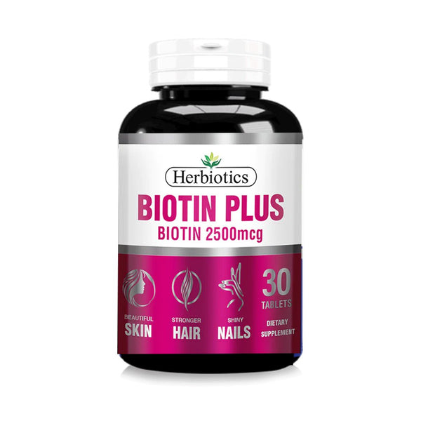 Herbiotics Biotin Plus 2500mcg, 30 Ct - My Vitamin Store