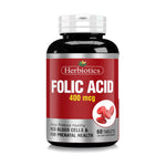 Herbiotics Folic Acid (400 mcg), 60 Ct - My Vitamin Store