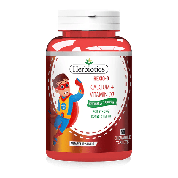 Herbiotics Rexio-D (Calcium + Vitamin D3), 60 Ct - My Vitamin Store