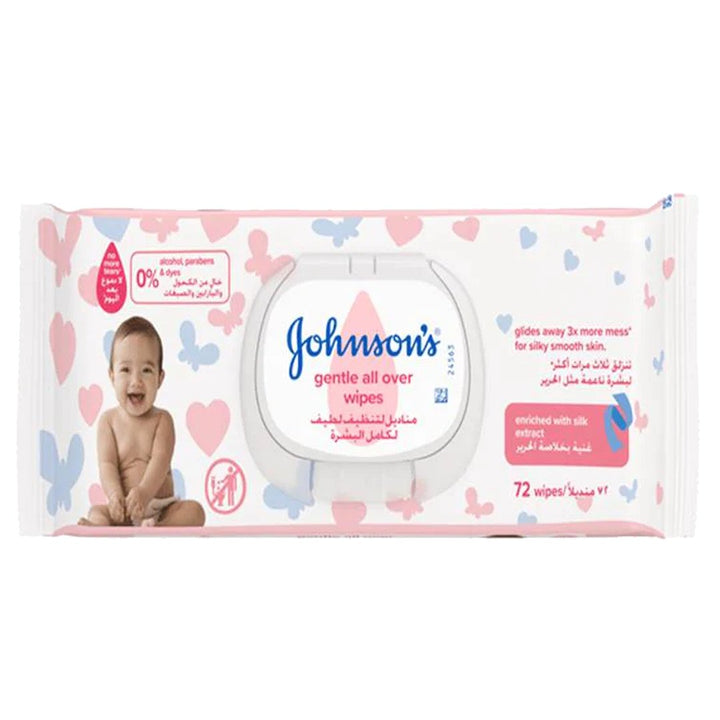 Johnson's Gentle All Over Wipes, 72 Ct - My Vitamin Store