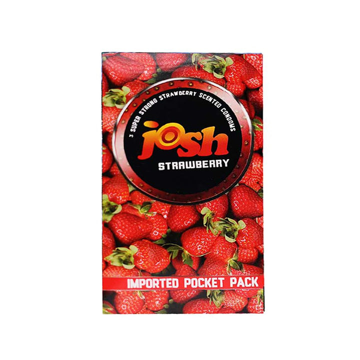 Josh Strawberry Condoms, 3 Ct - My Vitamin Store