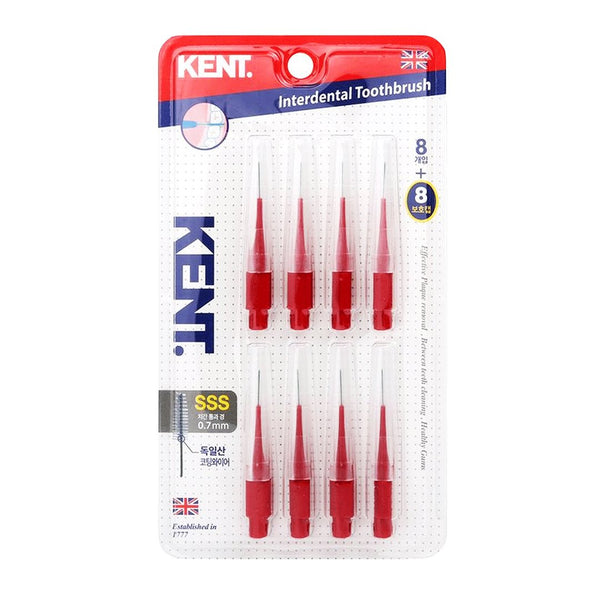 Kent Interdental Toothbrush 0.7mm, 8 Ct - My Vitamin Store
