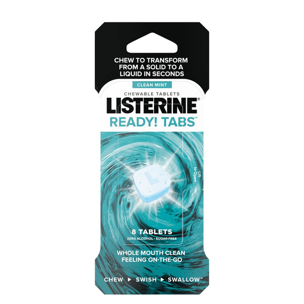 Listerine Clean Mint Sugar Free Chewable Tablets, 8 Ct - My Vitamin Store