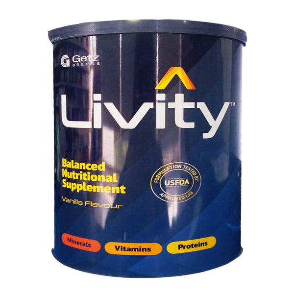 Livity Balanced Nutritional Supplement Vanilla Flavour, 400g - Getz Pharma - My Vitamin Store
