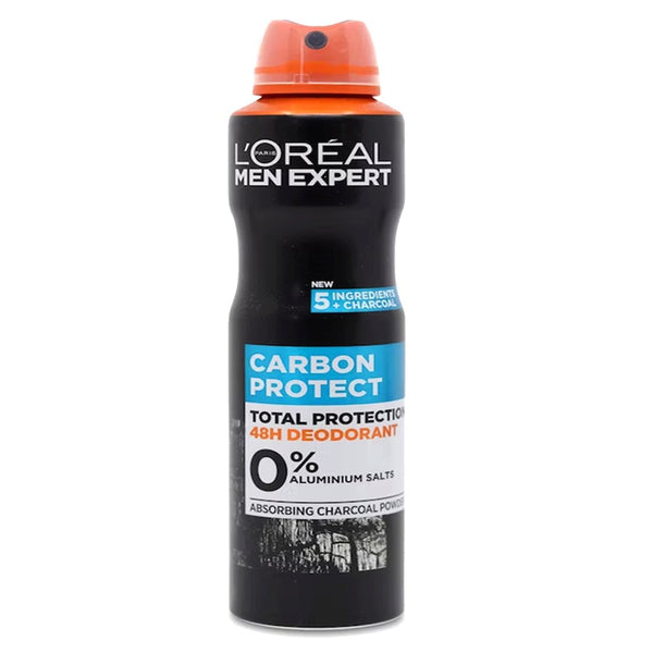 L'Oreal Men Expert Carbon Protect Total Protection Deodorant 48H, 250ml - My Vitamin Store