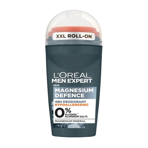 L'Oreal Men Expert Magnesium Defence Hypoallergenic Deodorant Roll on 48H, 50ml - My Vitamin Store