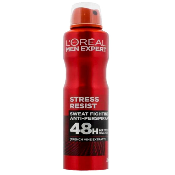 L'Oreal Men Expert Stress Resist Sweat Fighting Anti-Perspirant Deodorant 48H, 250ml - My Vitamin Store