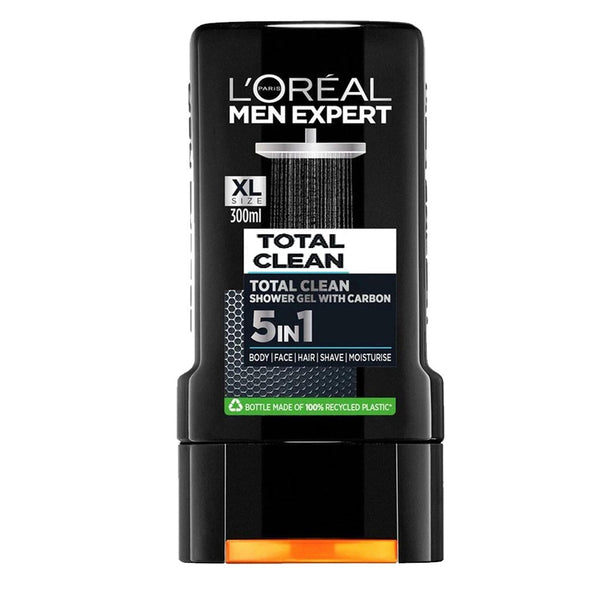 L'Oreal Men Expert Total Clean Action Carbon Shower 5 in 1, 300ml - My Vitamin Store
