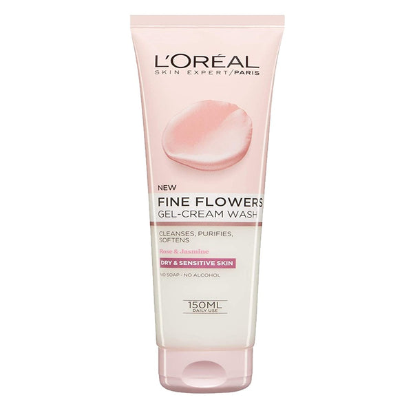 L'Oreal Paris Fine Flowers Gel Cream Rose & Jamine Wash, 150ml - My Vitamin Store