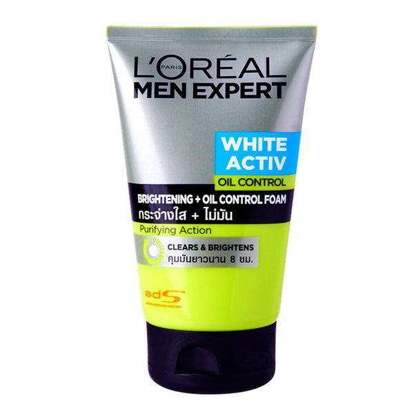 L'Oreal Paris Men Expert White Active Oil Control Foam Face Wash, 100ml - My Vitamin Store