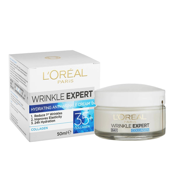 L'Oreal Paris Wrinkle Expert Anti-Wrinkle Hydrating Day Cream 35+ Collagen, 50ml - My Vitamin Store
