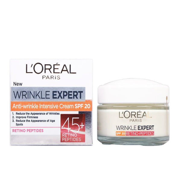L'Oreal Paris Wrinkle Expert Anti-Wrinkle SPF 20 Intensive Cream 45+ Retino Peptides, 50ml - My Vitamin Store