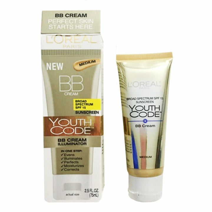 L'Oreal Paris Youth Code BB Cream SPF 15, 75ml - My Vitamin Store